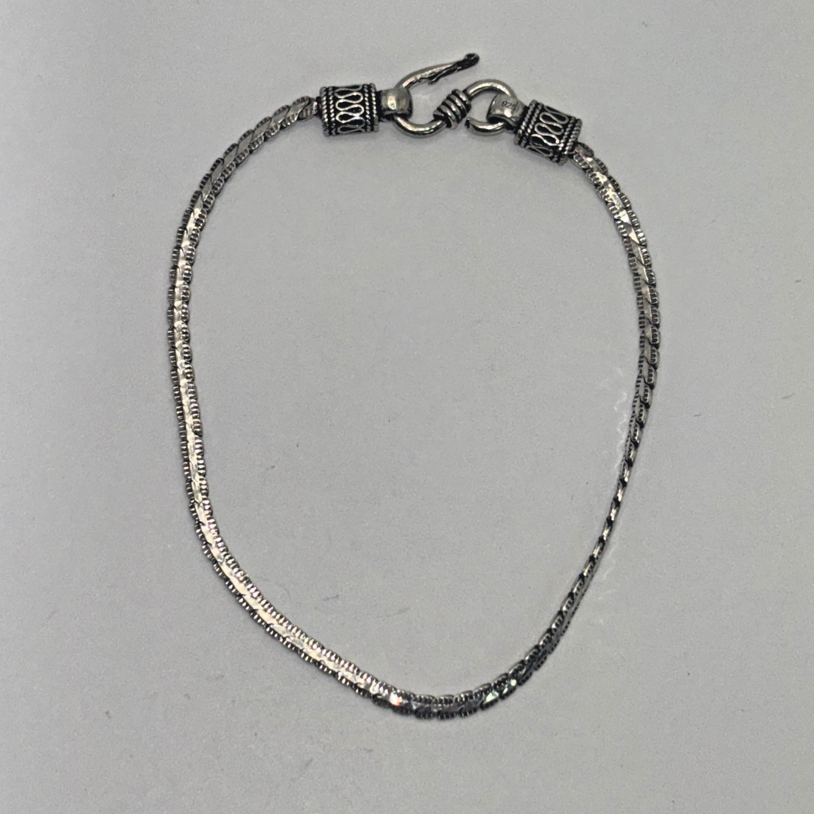 Solid .925 Sterling Silver 7.25 in. Custom Link Bracelet