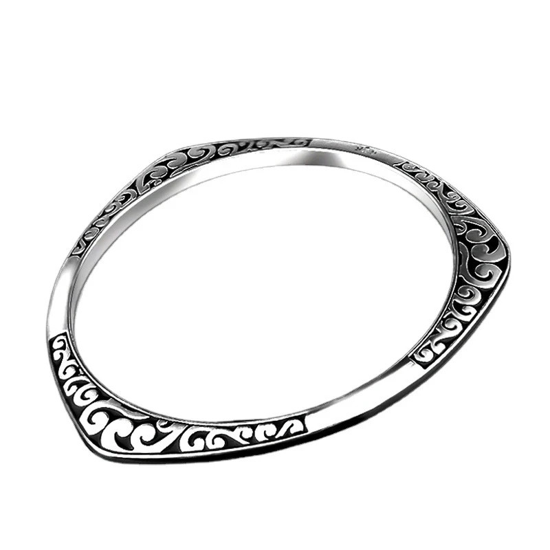 Silver Color Irregular Triangle Geometric Bracelet For Women Couple