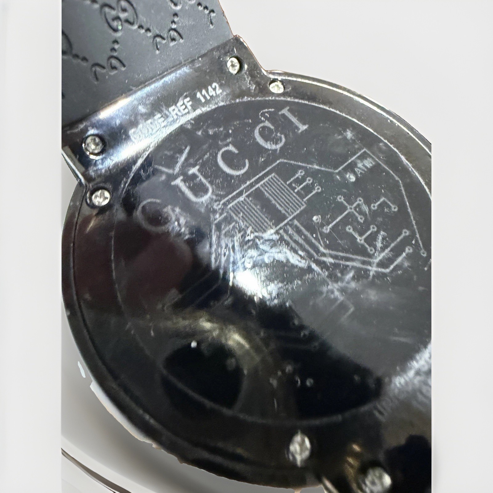 Gucci I-Gucci Limited Edition Grammy Digital Quartz 44mm Black Rubber Strap