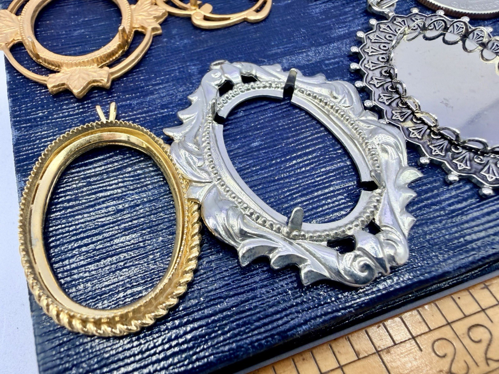 10 Pcs Vintage Pendant Settings Blanks Frames 24x30mm Findings Jewelry Making