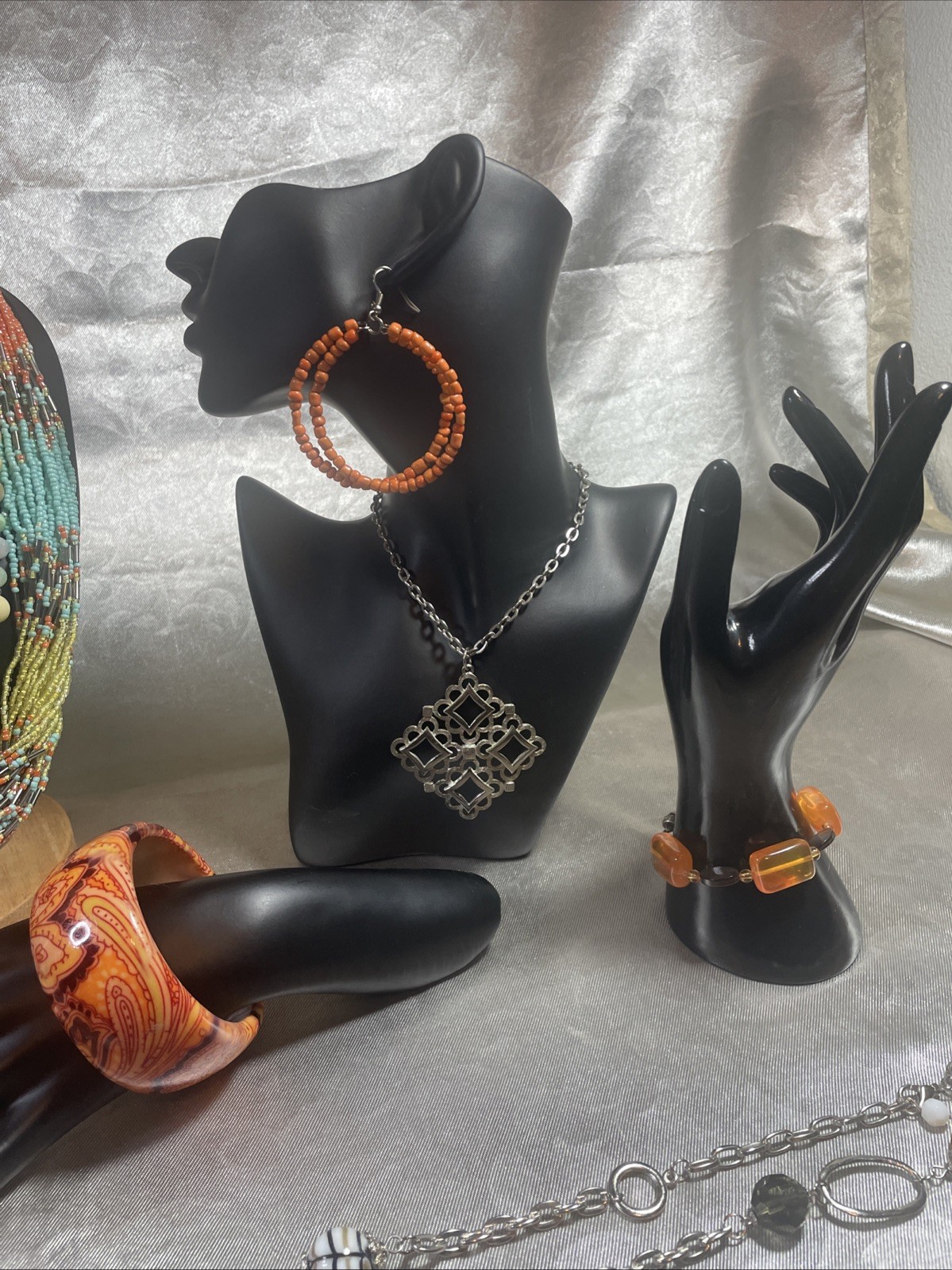Semi-precious/Glass Jewelry Lot/Beautiful Grouping/All In Great Condition.