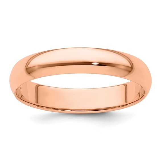 10K Solid Rose Gold 2mm 3mm 4mm 5mm 6mm 8m Men’s Women’s Wedding Band Ring