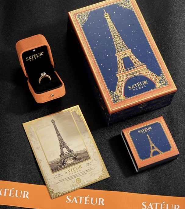 Satéur Eiffel Tower engagement ring, PLUS 2 100.00 gift cards! Moissanite~2.65