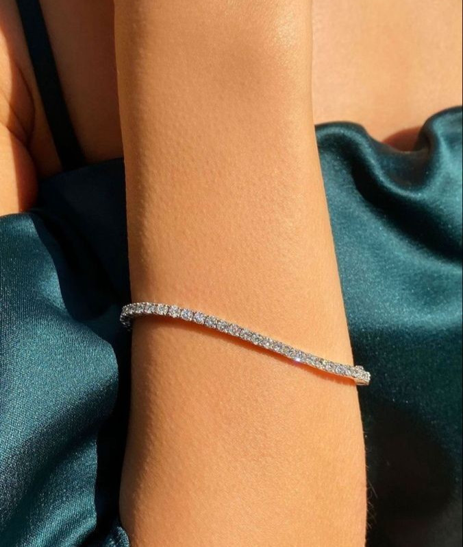 7″ Inch Tennis Bracelet 14K White Gold Plated 6 CT 4MM Round Brilliant Cut VVS1