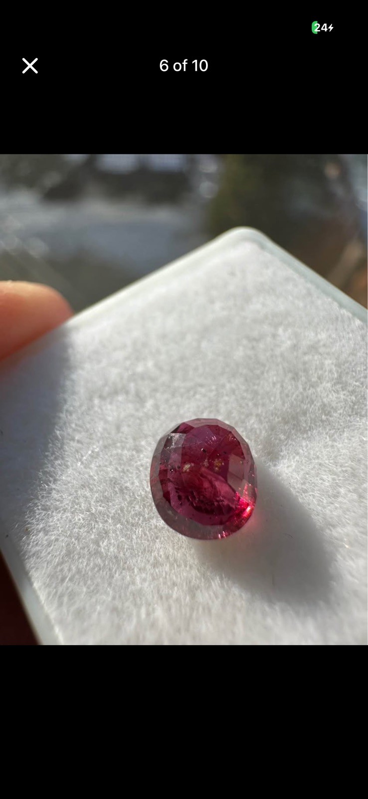 1.06ct Ruby Certified Unheated Natural Red Faceted Oval Cut Gem From Mozambique