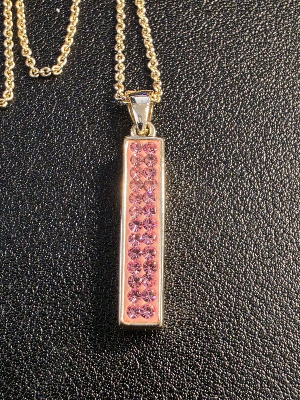 Truly Inspired 14K GP Love & Harmony Pin Rhine Necklace