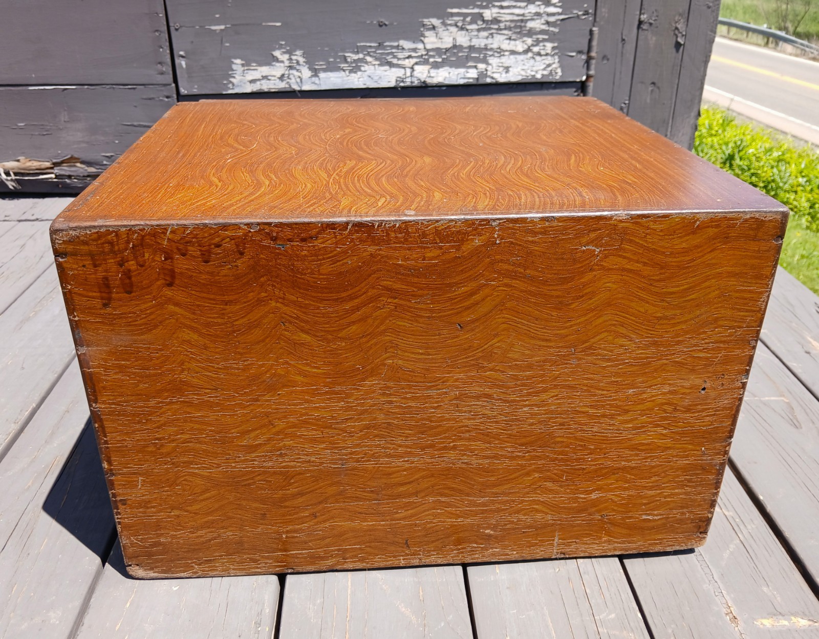 Antique Counter Top Watch Repair Cabinet Grain Painted 4 Drawers 1860s