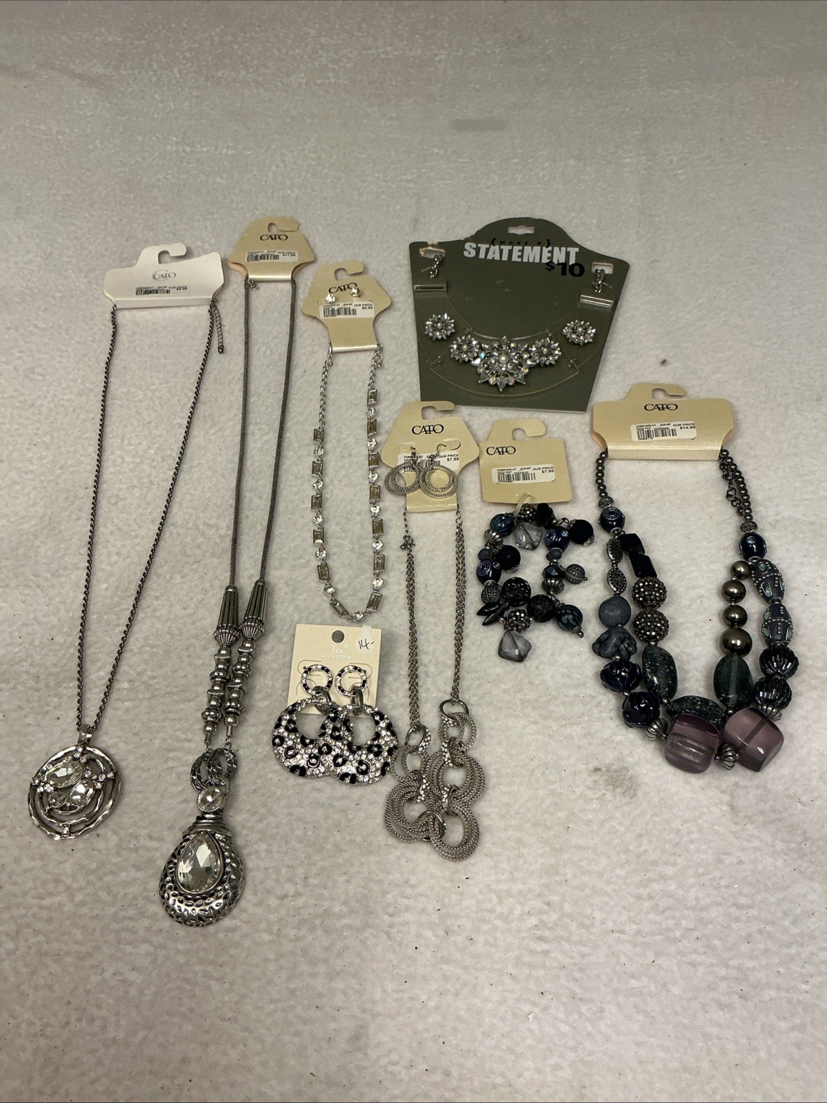 Catos Mixed Jewelry Silver And Stone 10 Piece NWT 3610