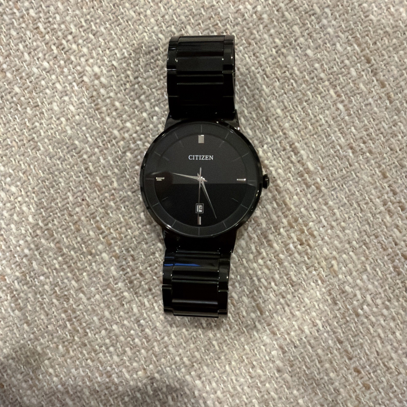Citizen Quartz Black Ion-Plated Stainless Steel Bracelet Watch 40mm BI5017-50E