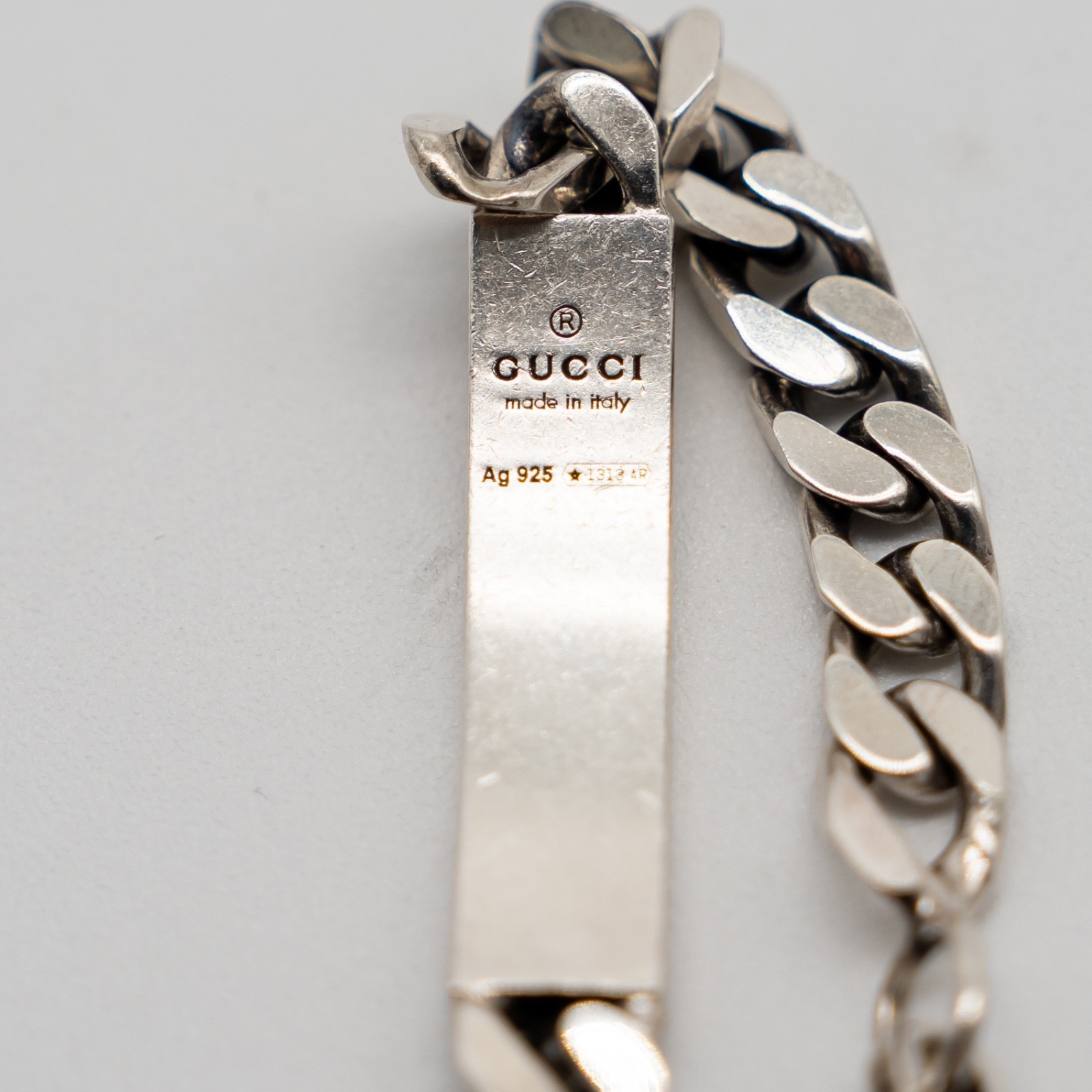 size 16 Gucci Sterling Skull Ghost 925 Silver Bracelet Link