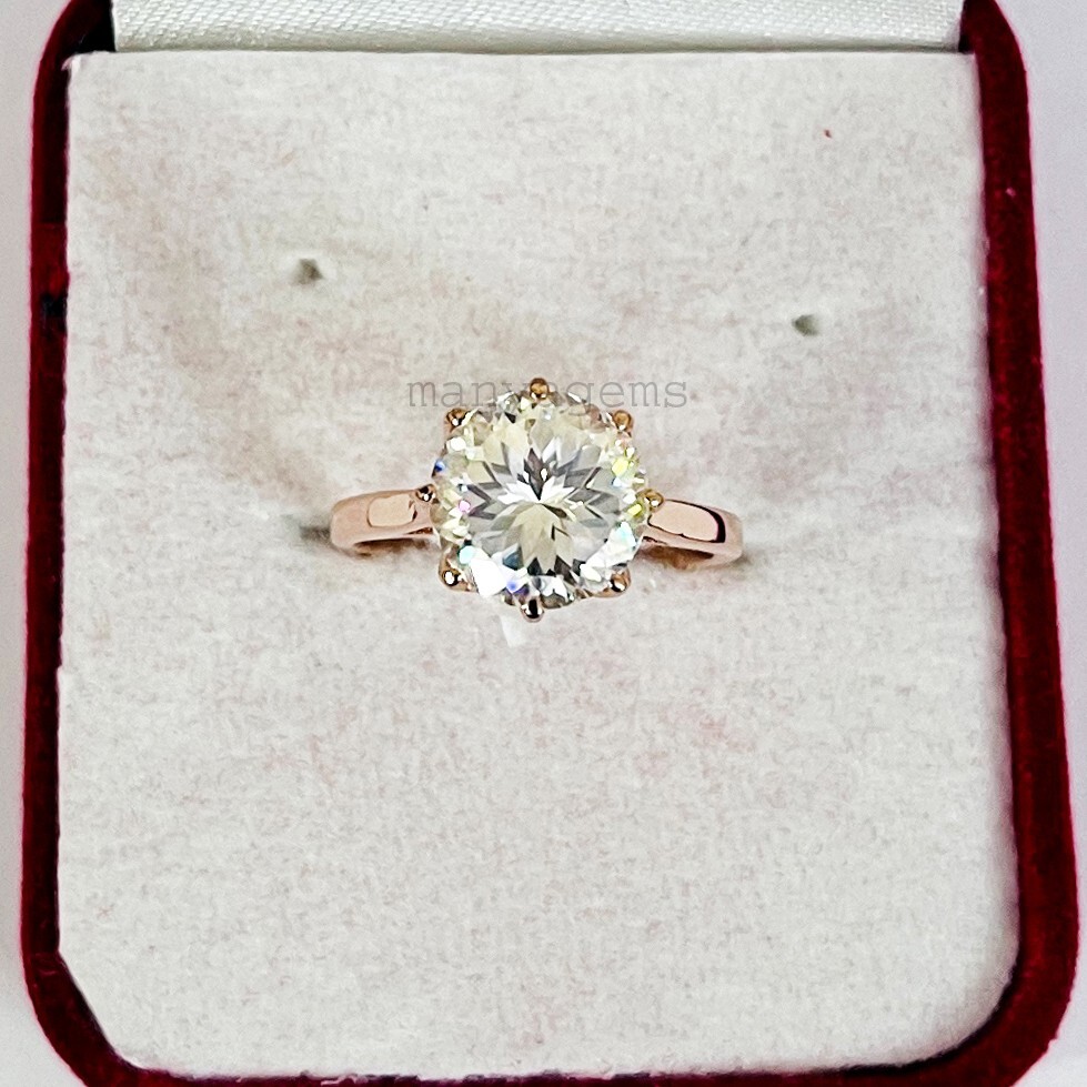 3.50 Ct Portuguese Cut Lab Created White Diamond Ring -925 Sterling Silver