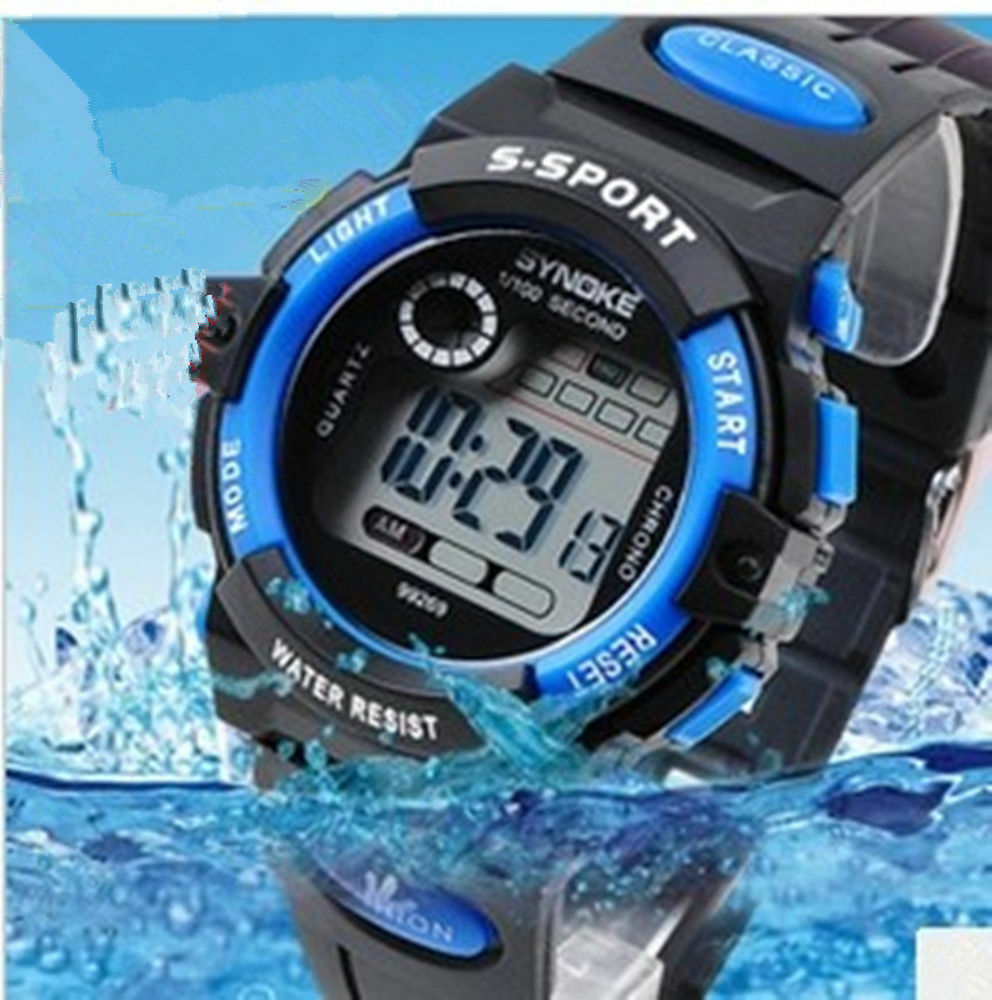 Kids Digital Electronic Watch Waterproof Children Boys Girls Sports LED Watches