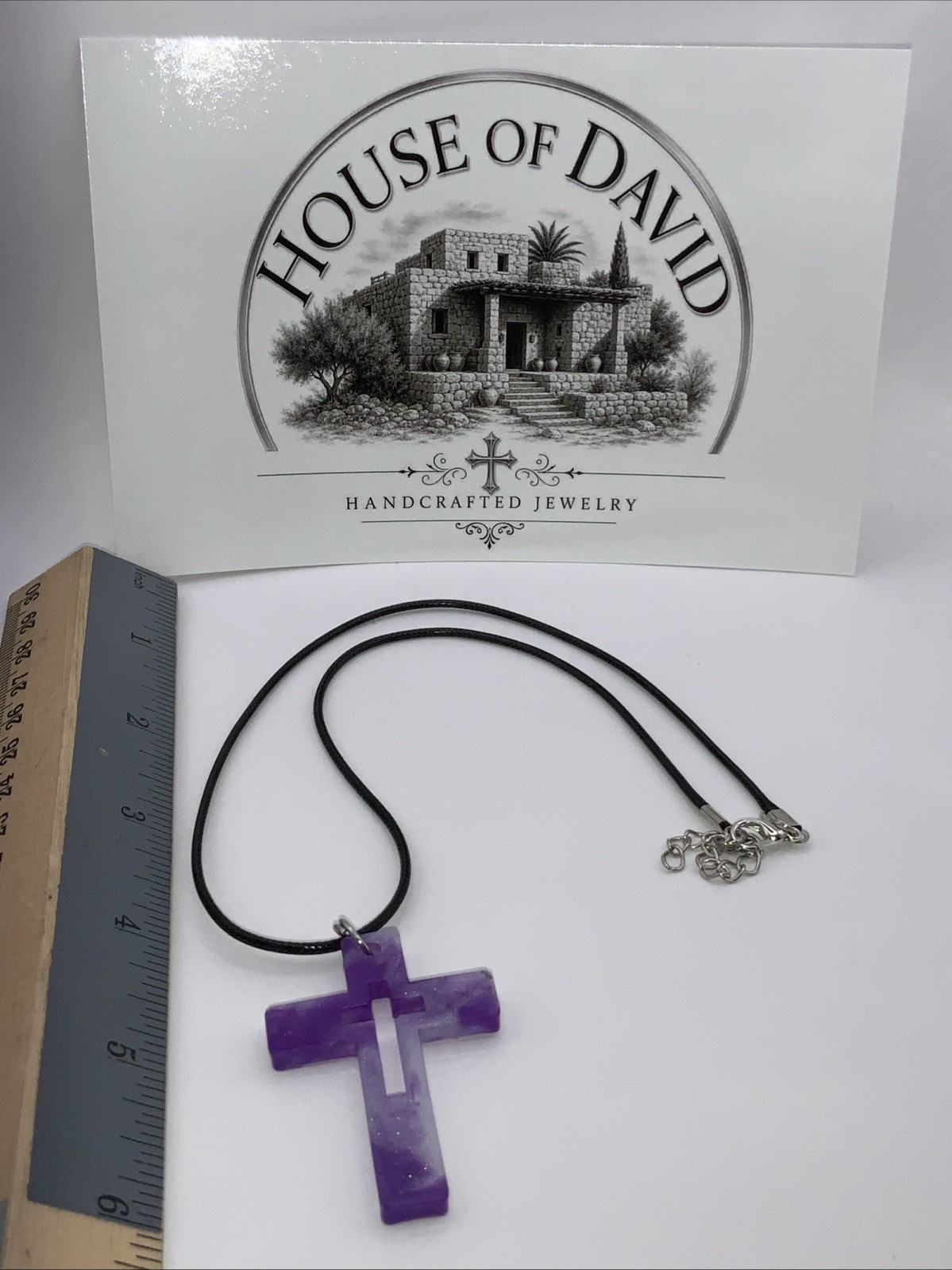 House Of David Royally Divine Color Handmade Cross Necklace One Of A Kind