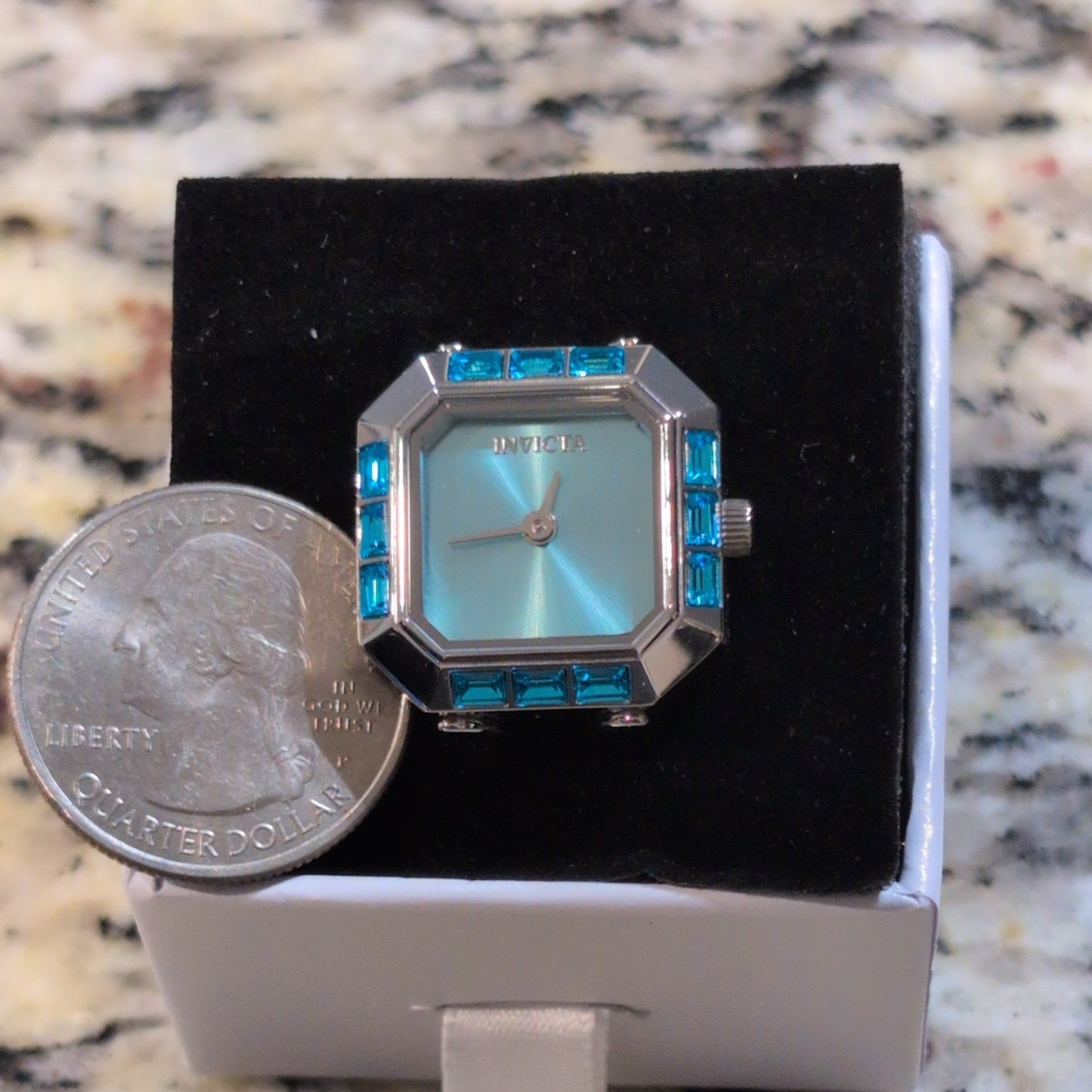 NEW Invicta Angel Women’s Ring Watch – 21.5mm, Silver (49579)