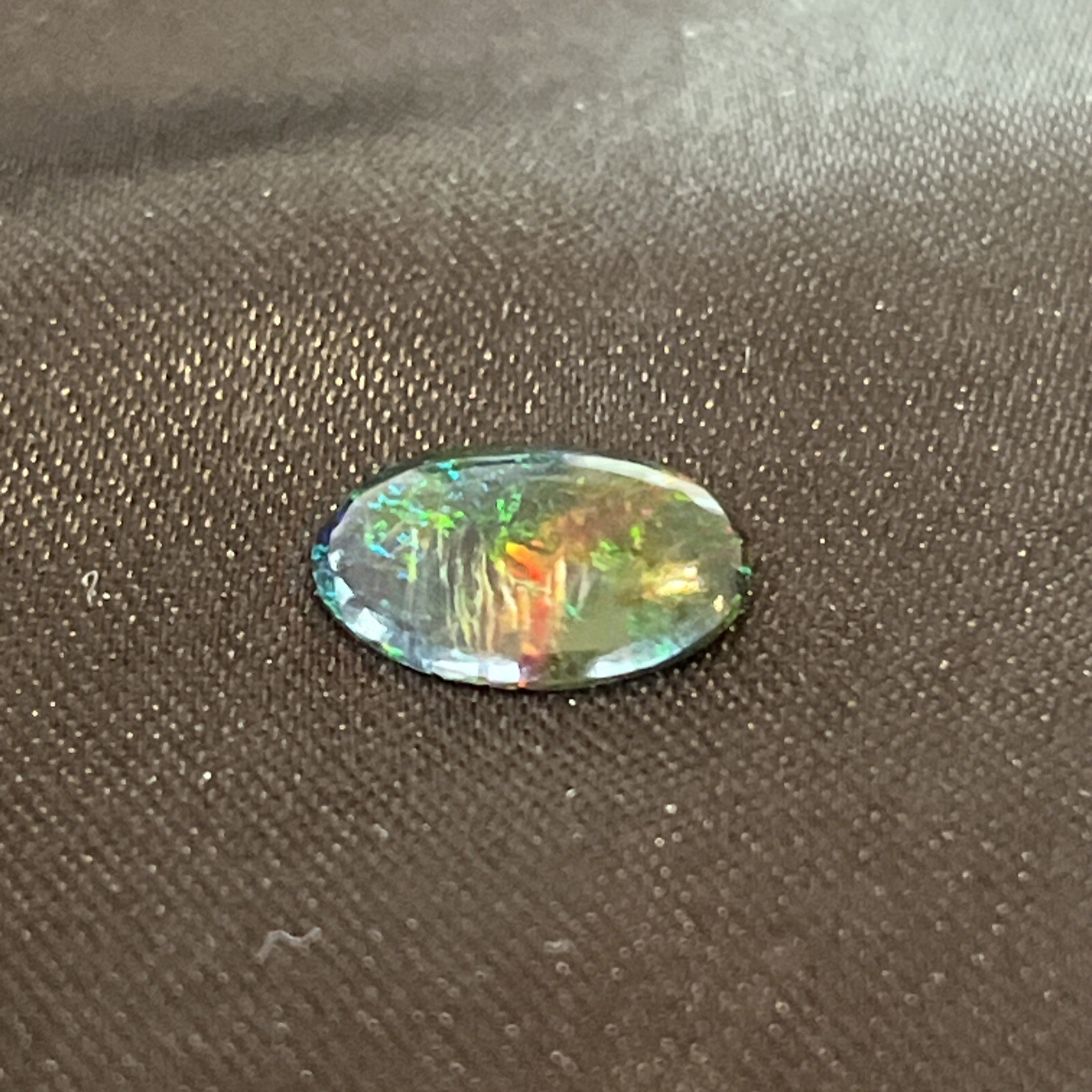 1 Ct. Black Opal Cabochon Stabilized 9.2mm X 11.3mm X 2mm