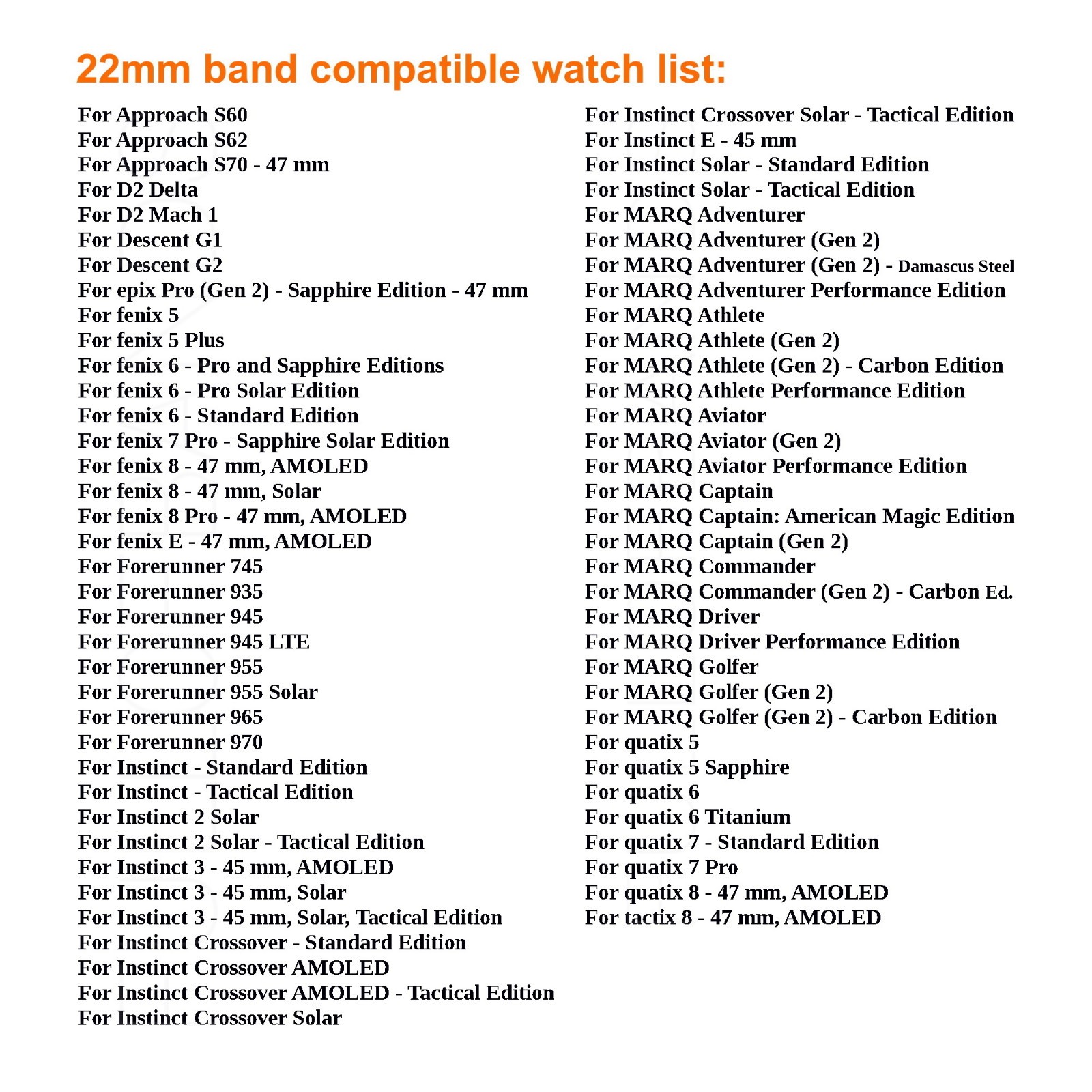 For Garmin Epix Pro Gen 2 & More QuickFit 20/22/26mm Sport Silicone Watch Band