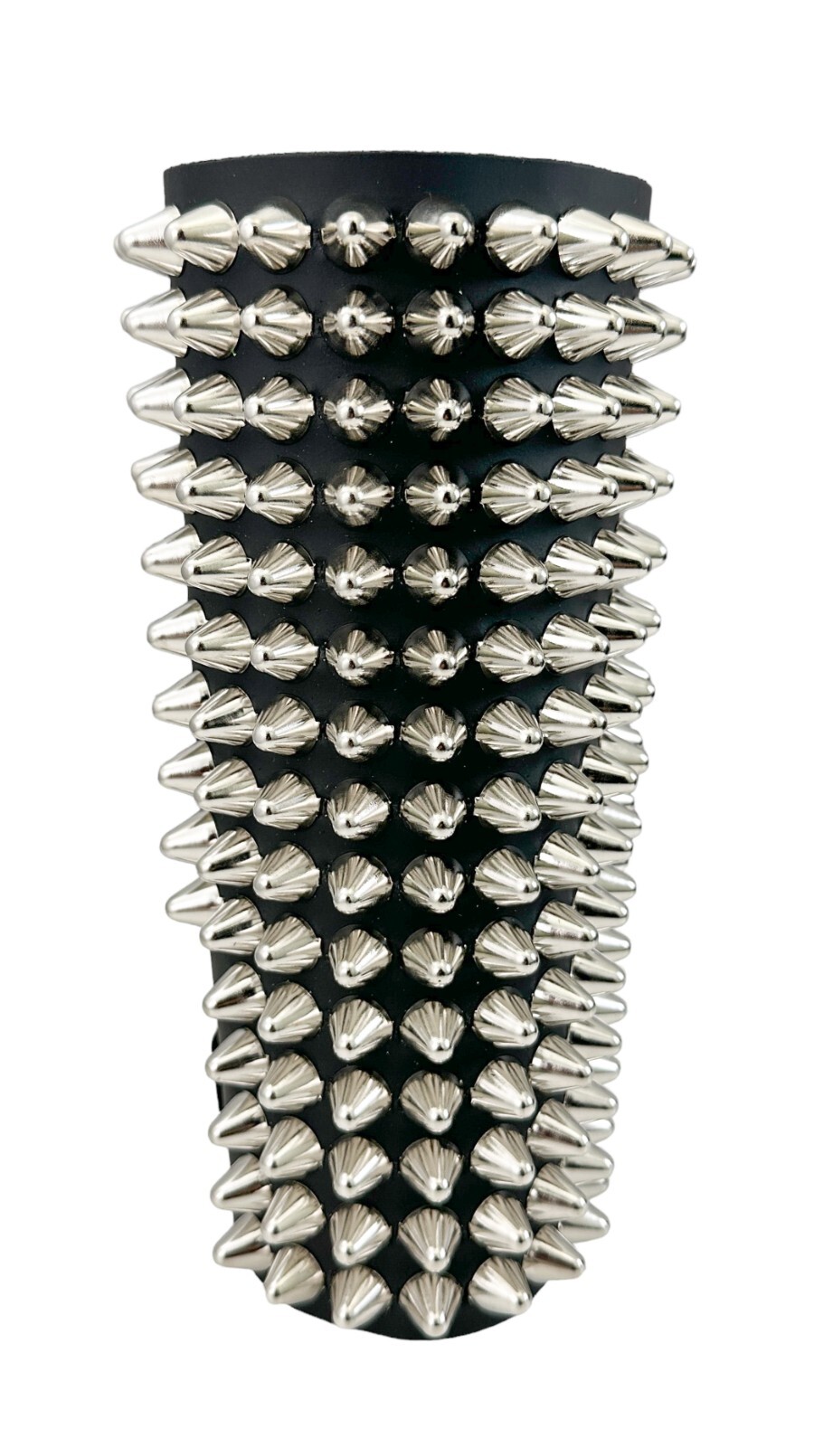 14 Row UK77 CONE Studded Gauntlet Bracer Genuine Leather Heavy Metal Funkplus