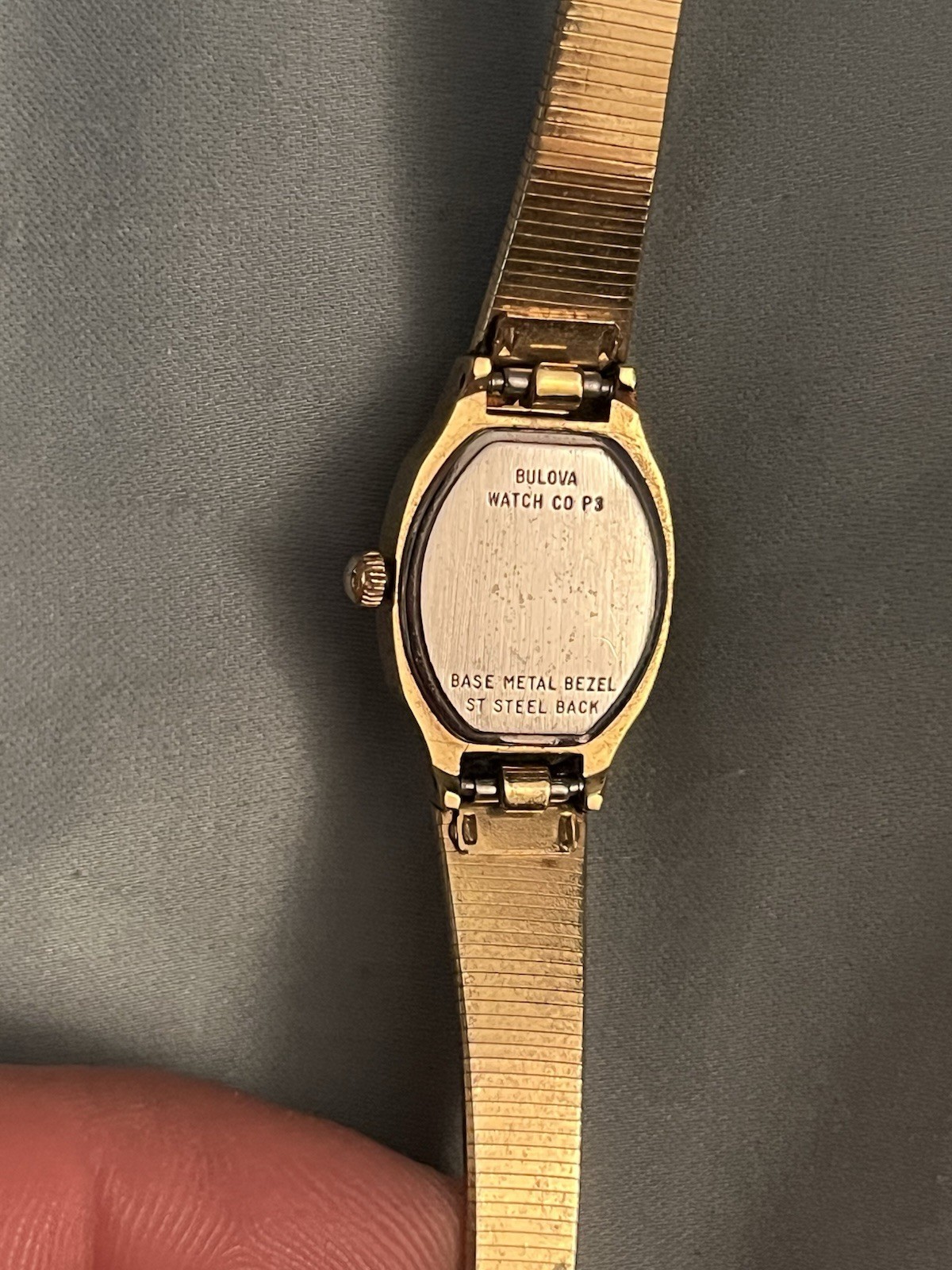 Vintage 1983 Bulova Ladies Gold Tone Goddess Of Time Watch Women’s
