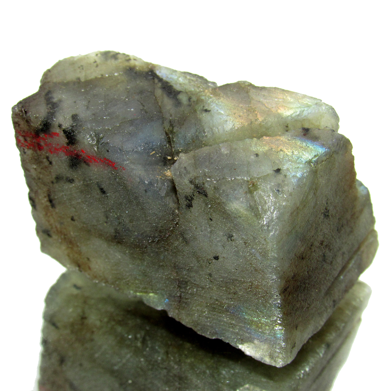 218.00Cts 100%Natural Bi color Labradorite Brazilian Rough Loose Gemstone CH3087