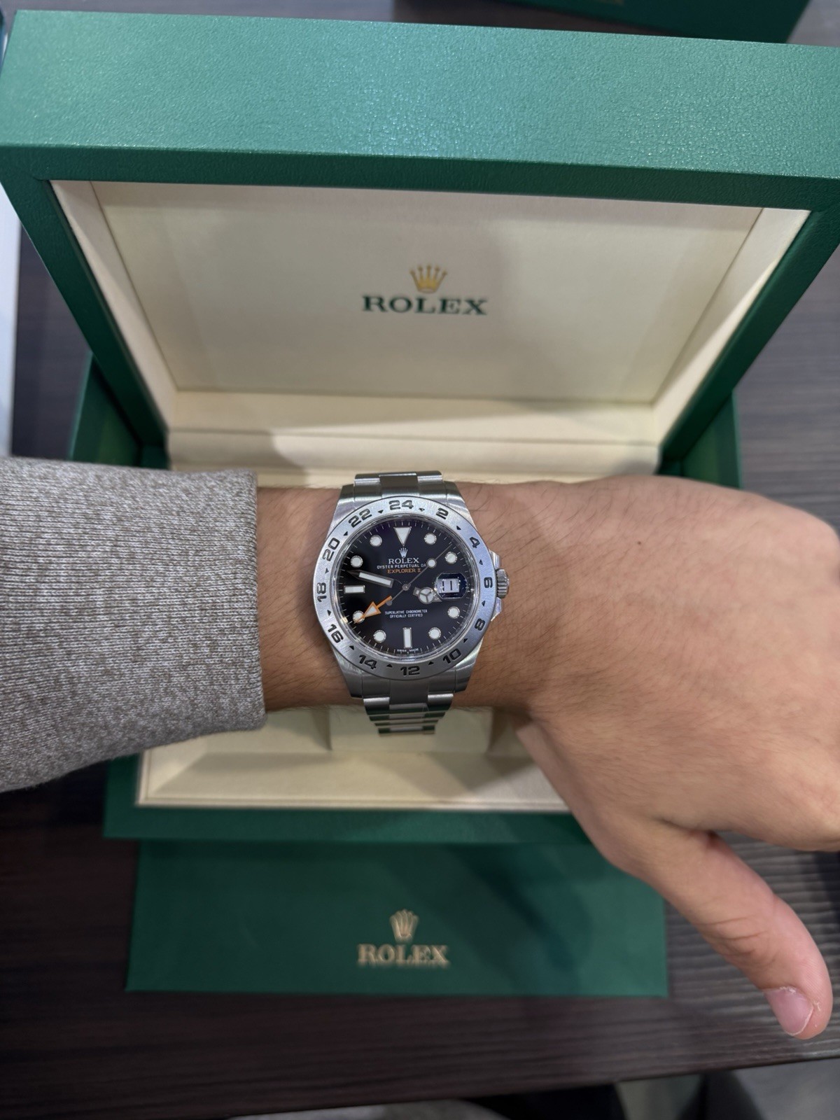 Rolex Explorer II – 216570 – 2018 – FULL SET!! Unworn Unsized With White Tag!!