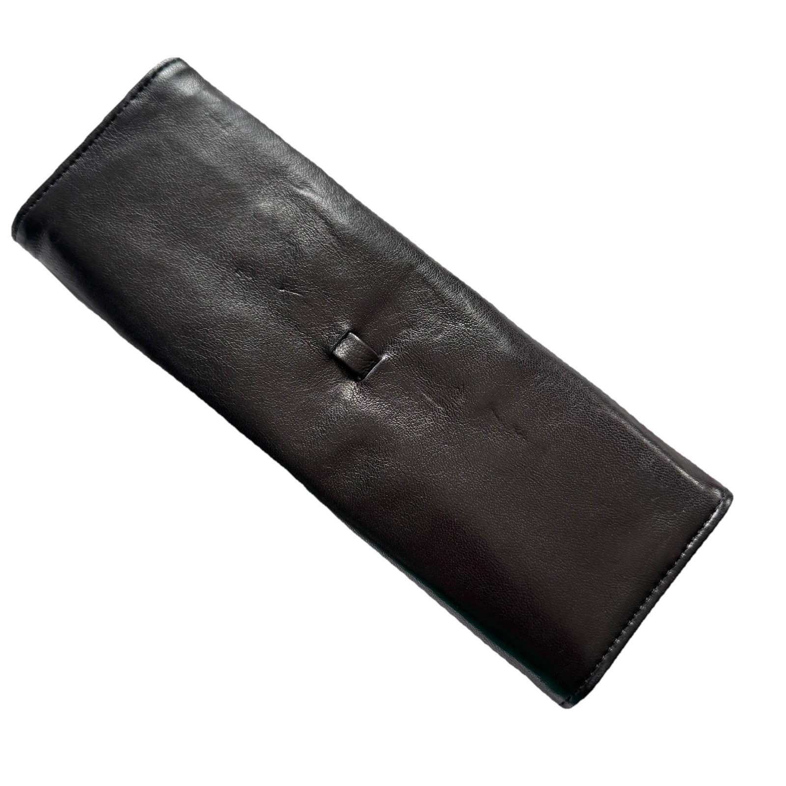 Vintage Corum Swiss Watch Brand Leather Travel Case Black and Burgundy Roll Zip