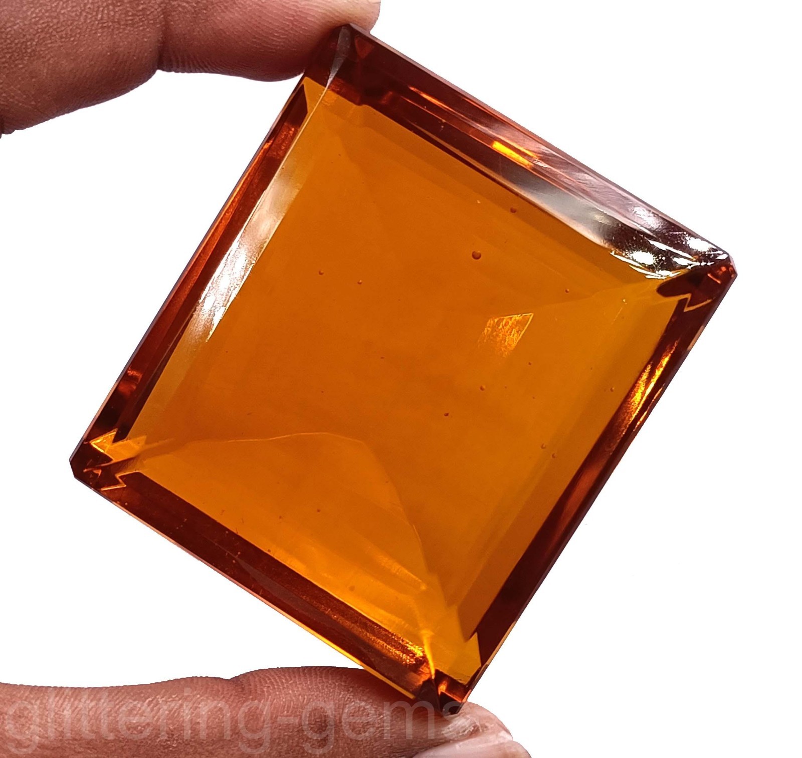 Stunning 736.80 Ct Natural Orange Sapphire Emerald Shape Certified Gemstone 5DNZ