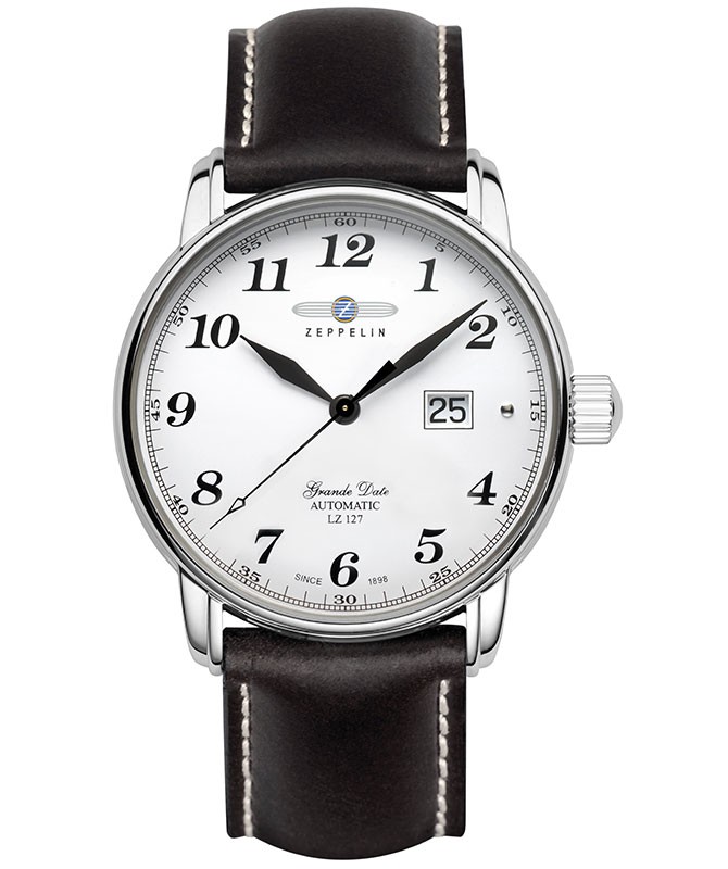LZ127 Graf Zeppelin Automatic Swiss ETA 2826-2 watch Big date Clear back 7652-1