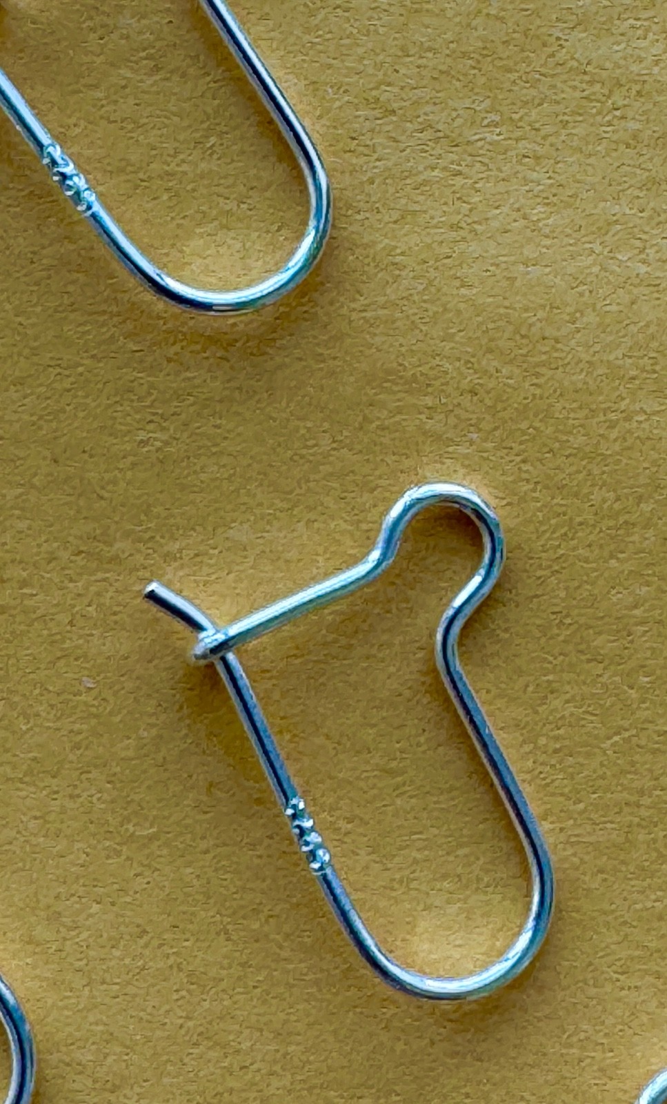 Sterling silver kidney ear wire, , 16 x 12 mm, 6 pairs