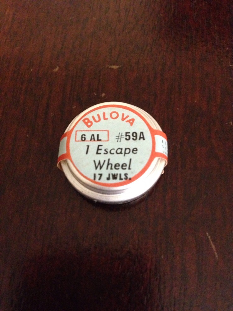 VINTAGE BULOVA CAL. 6AL#59A WRIST WATCH FACTORY ESCAPE WHEEL, 59 A, 6AL