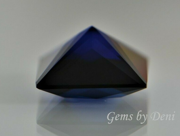 Lab-Created Blue Sapphire Square Faceted (2x2mm-12x12mm)