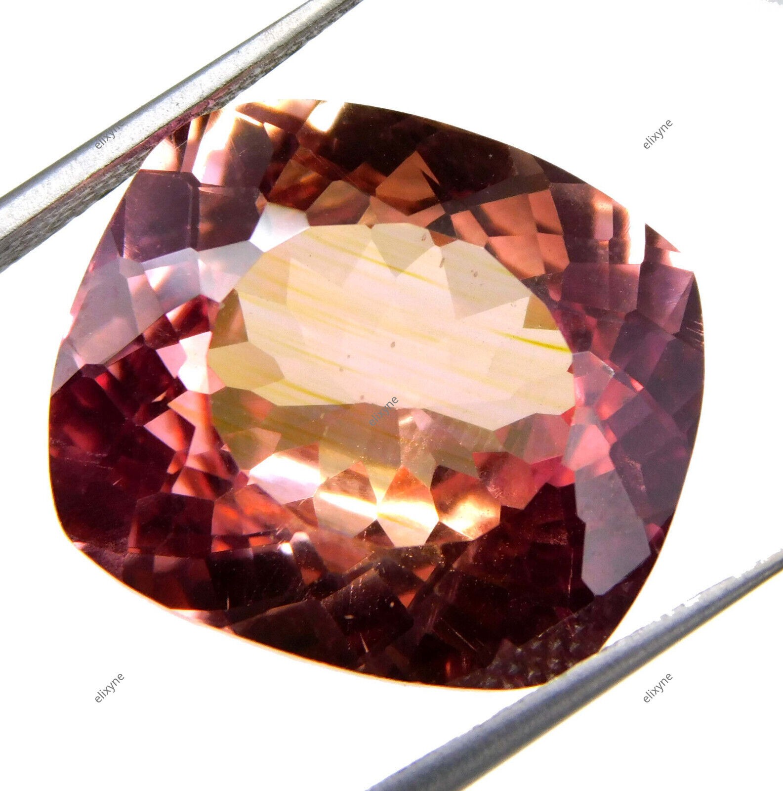 Extremely Rare Natural Padparadscha Sapphire Cushion 20+ Ct Certified Gemstone