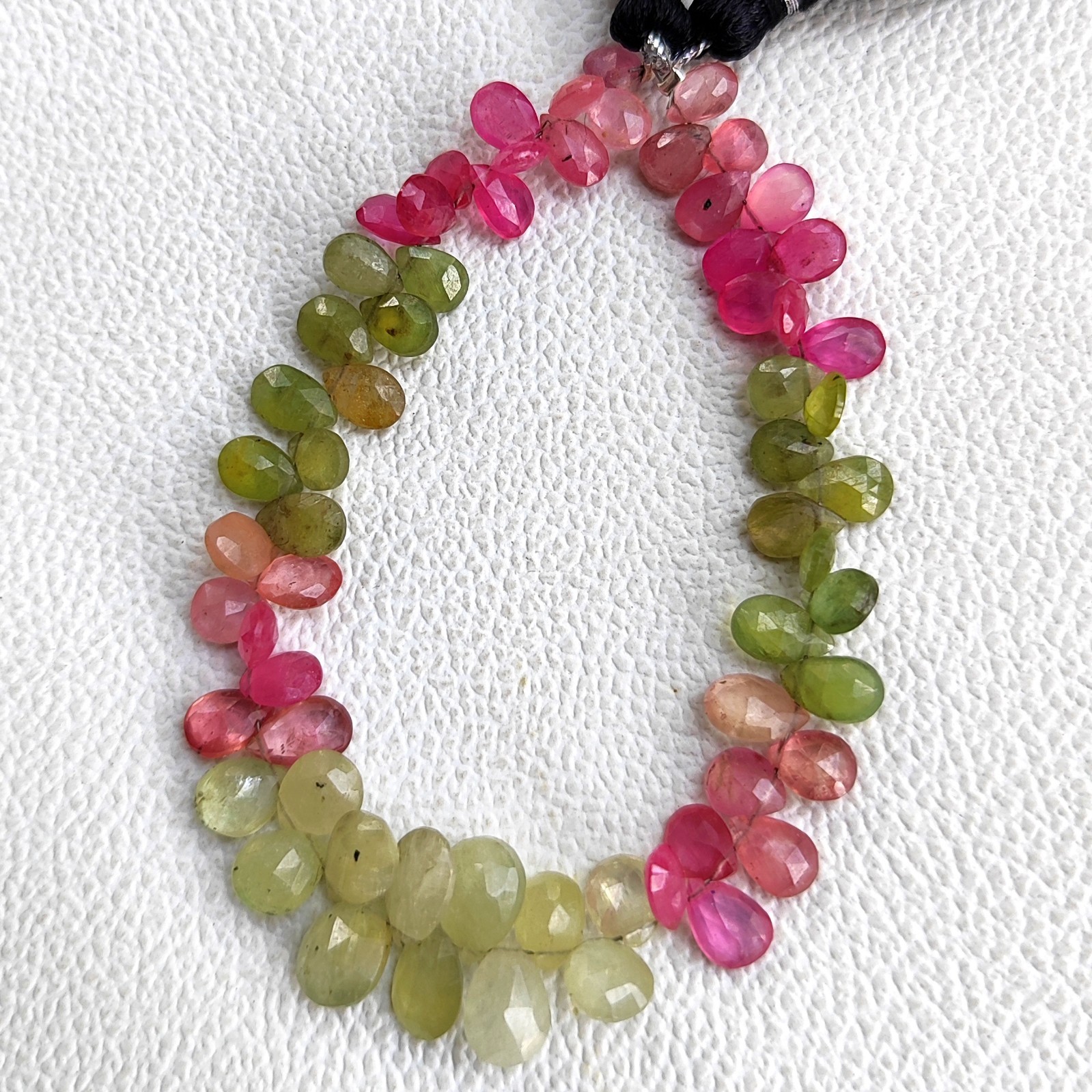 Natural Multicolor Sapphire Pear Faceted Beads 7″ Strand 7×5-10x7mm Sri Lanka