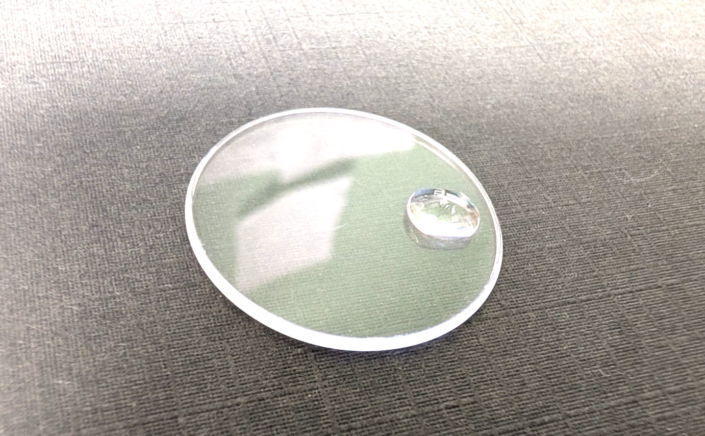 Genuine Rolex Sapphire Cyclop Crystal 25-295C 16233 WITH Loupe, scratches/chippe