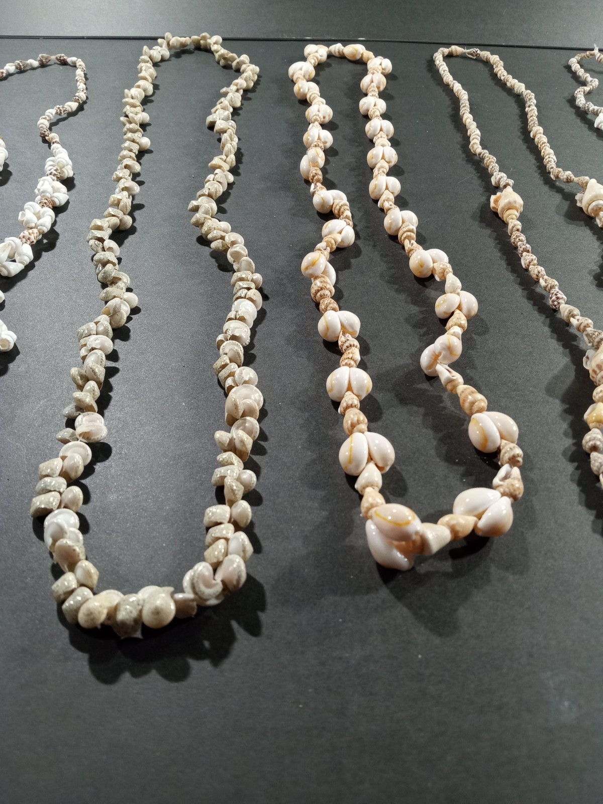 Lot Of 14 Seashell Necklaces 30-34in Long Mixed Earthy Tones Beach Vacation Vibe