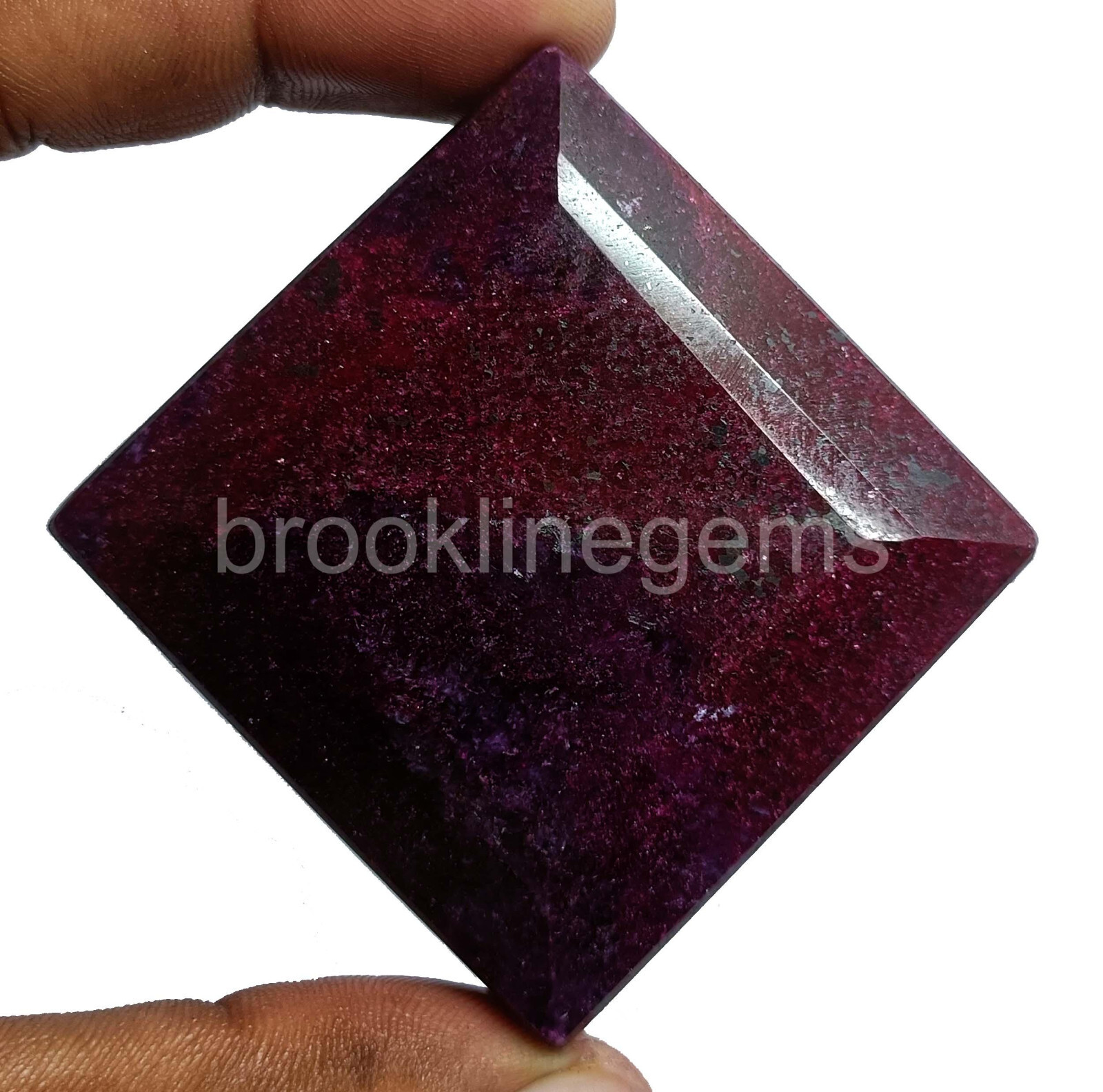 Certified 750.0 Ct Natural African Red Ruby Emerald Cut Loose Gemstone 4RDJ