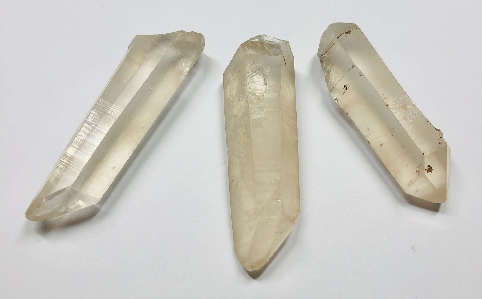 Crystal Clear Quartz 58g 59×15 56×15 50x15mm Terminated Points
