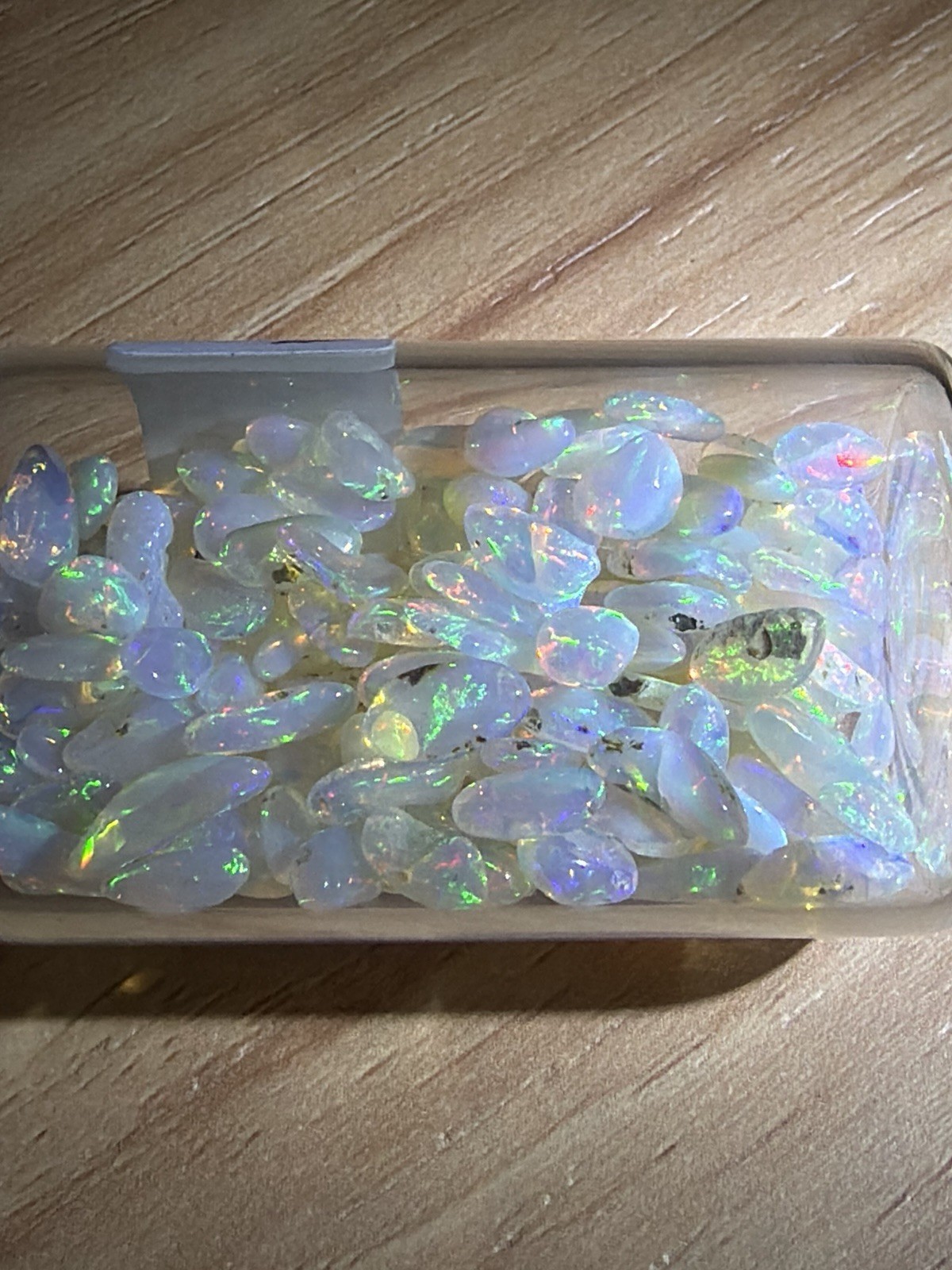 50 Carat Lot Natural Ethiopian Welo Opal Chips – Vibrant Multicolor Fire Play –