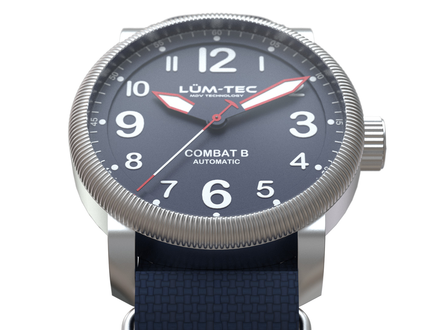 Lum-Tec Automatic Mens Watch Combat B70 43mm Black Dial Miyota Japan 9015 Hack