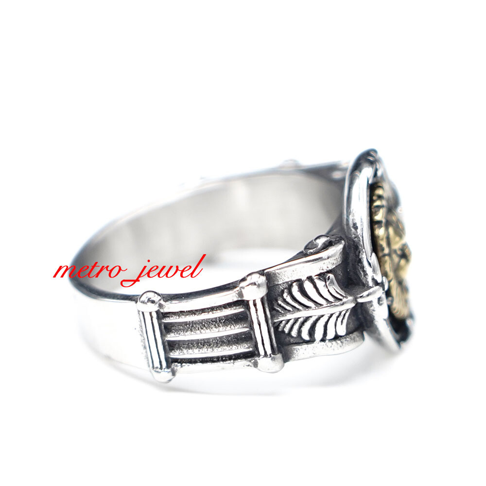 JXC Mens Gold Plated Stainless Steel Lion Head of Judah Ring Men Size 7 8 9-15