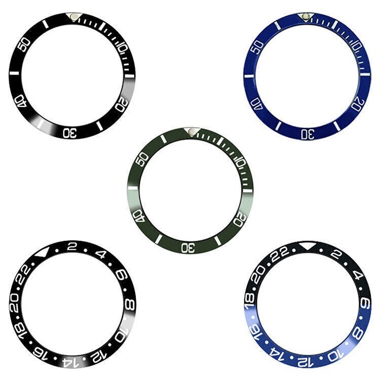 Ceramic/Aluminum Bezel Insert Watch Ring Accessories for 40mm GMT Watch Case