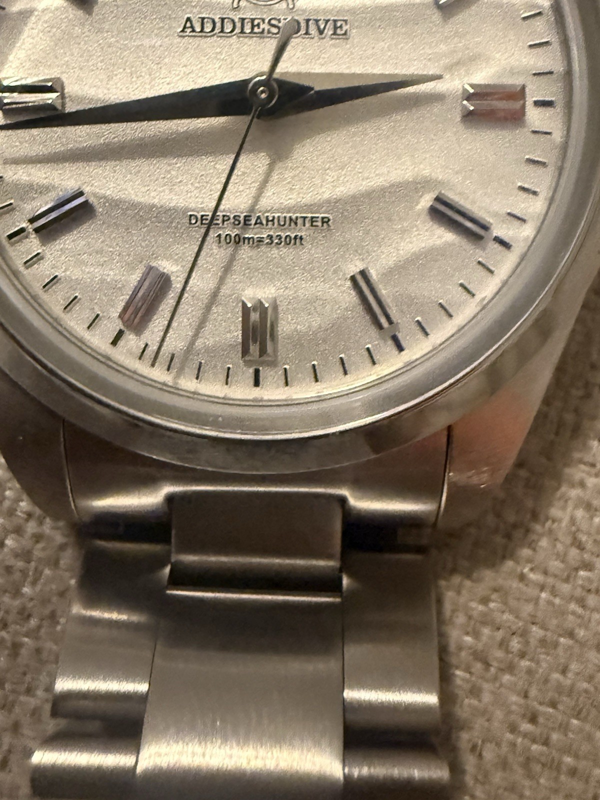 Addiesdive AD2030 White Sand Dial VH31 Sweeping Quartz Watch