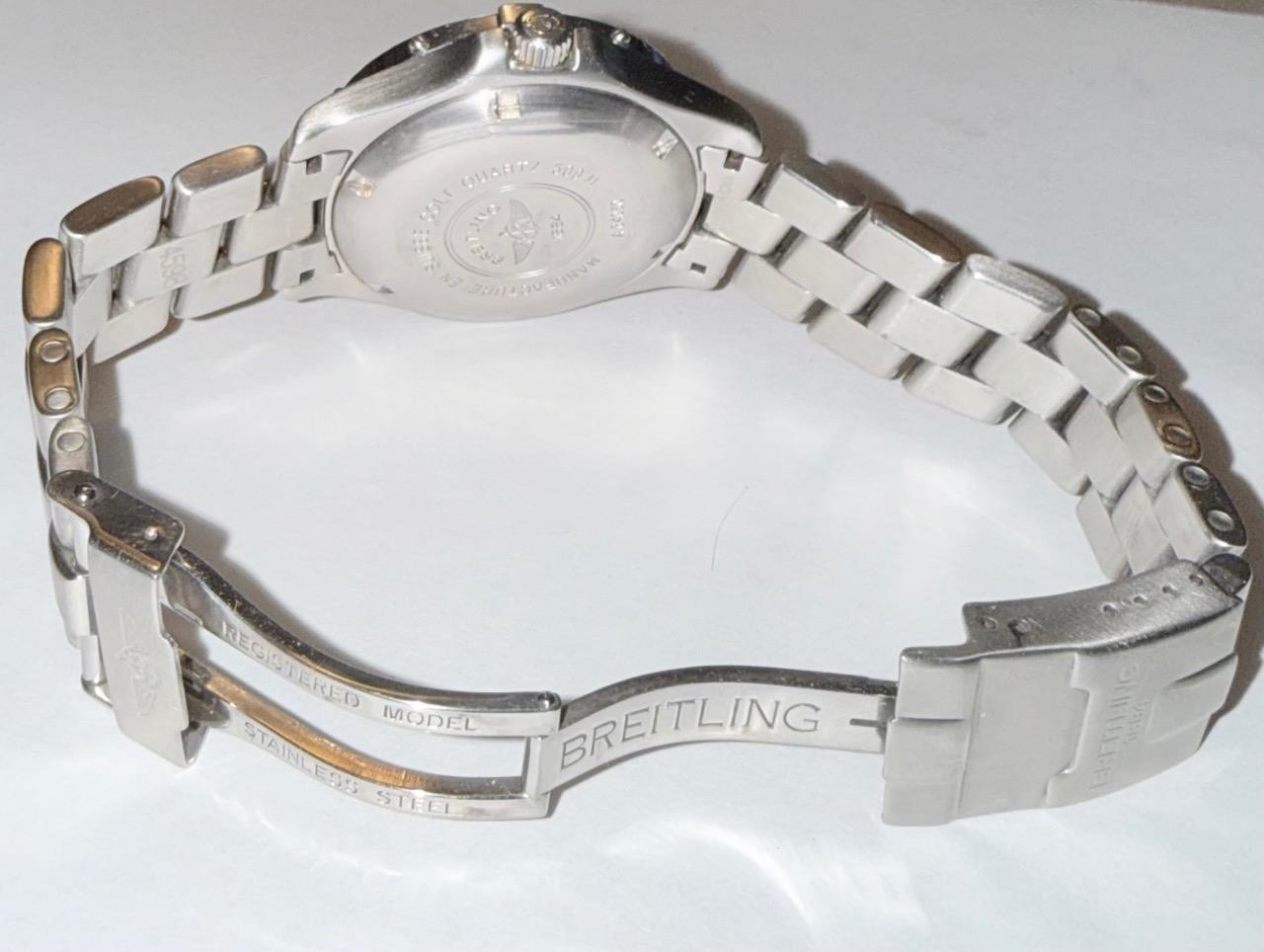BREITLING MEN’S COLT OCEAN A64050 LAB GROWN DIAMOND QUARTZ WATCH