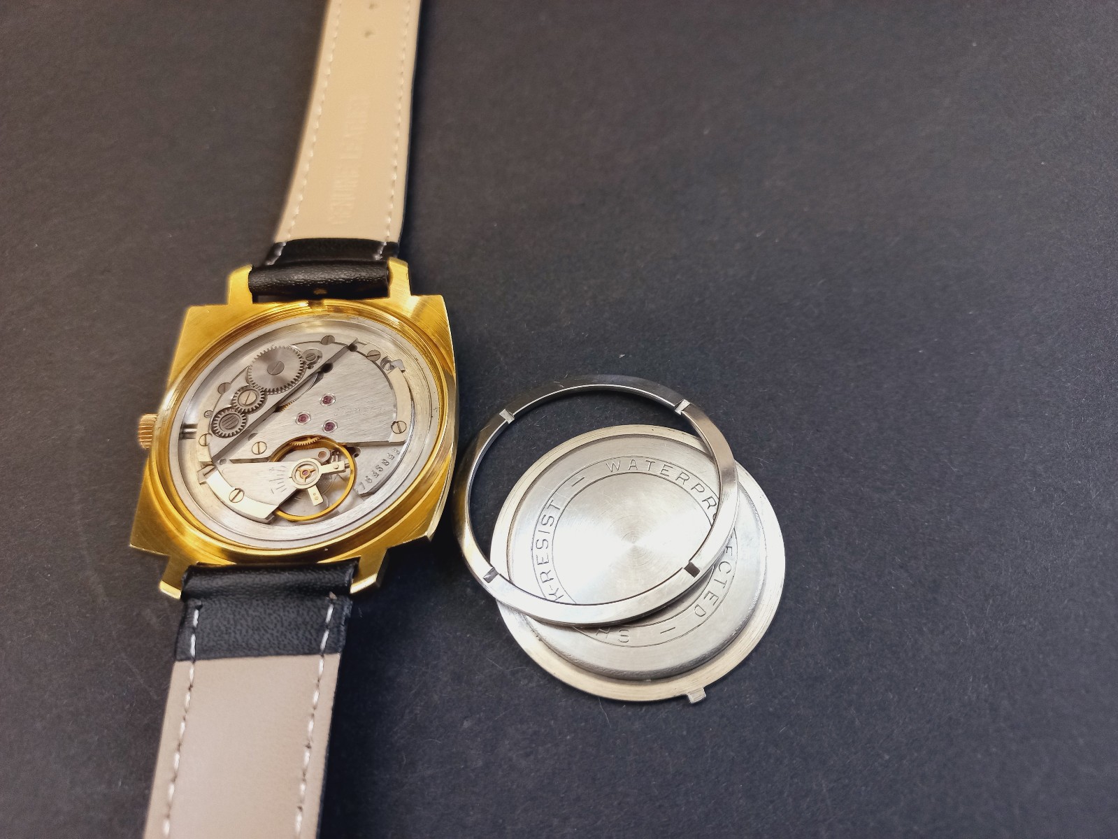 Soviet Vintage Watch Raketa, Rare Mechanical Gilded Watch USSR