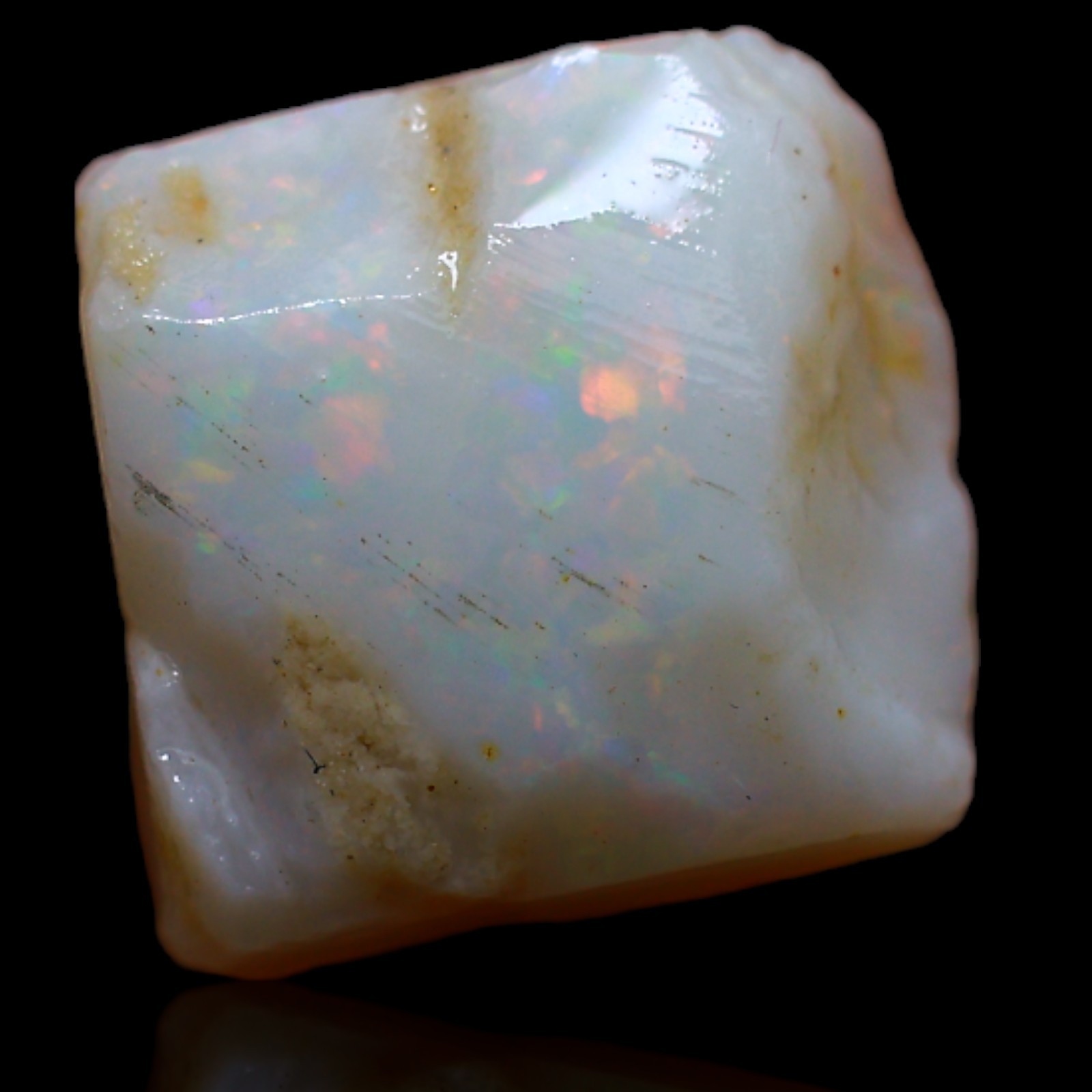 6.90 Cts Fire Opal Handcrafted Gemstone Jewelry Making Rough Natural 11x11x6 mm