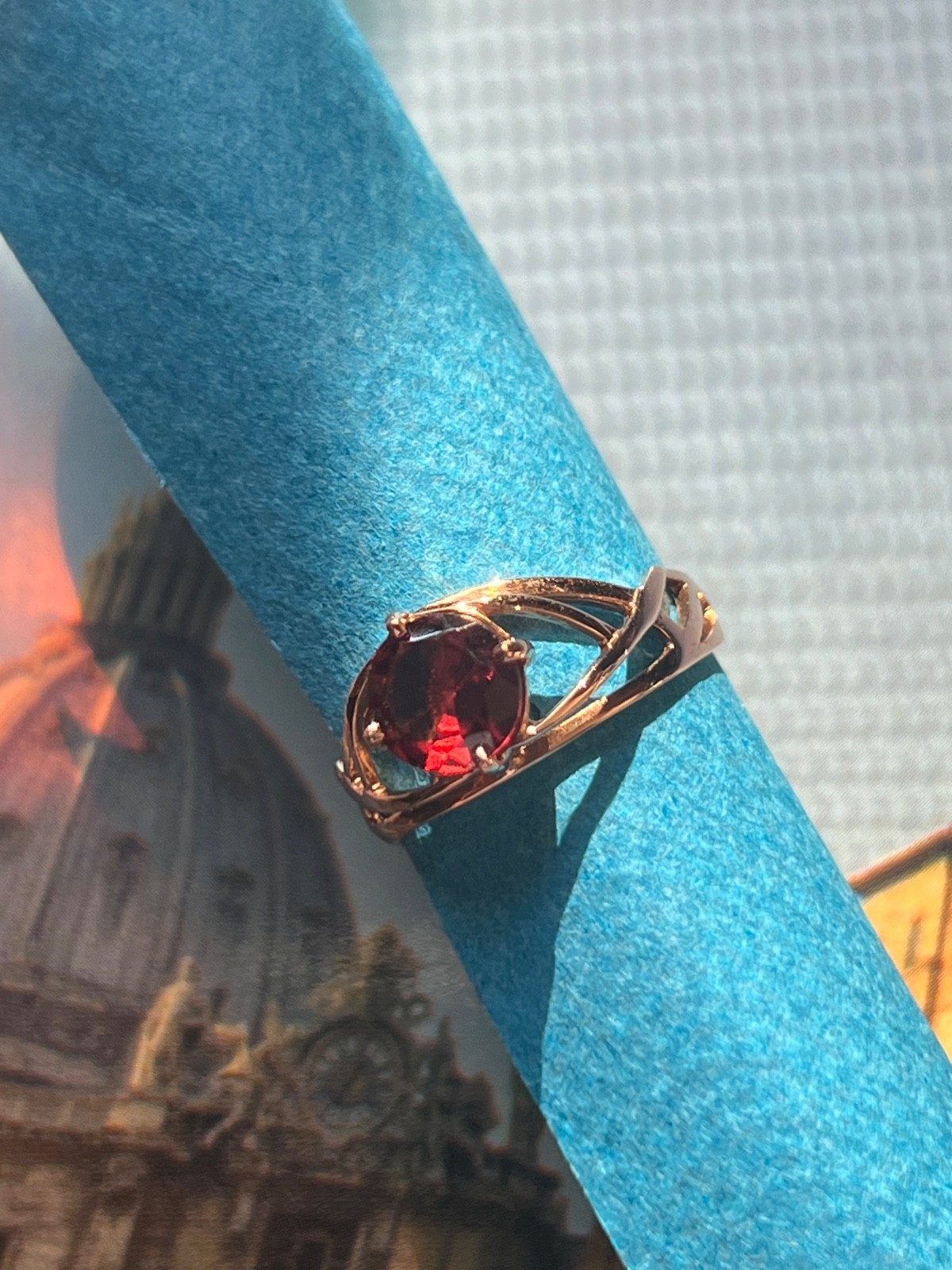 Natural Spessartine Mandarin Garnet Ring 14K Solid Gold