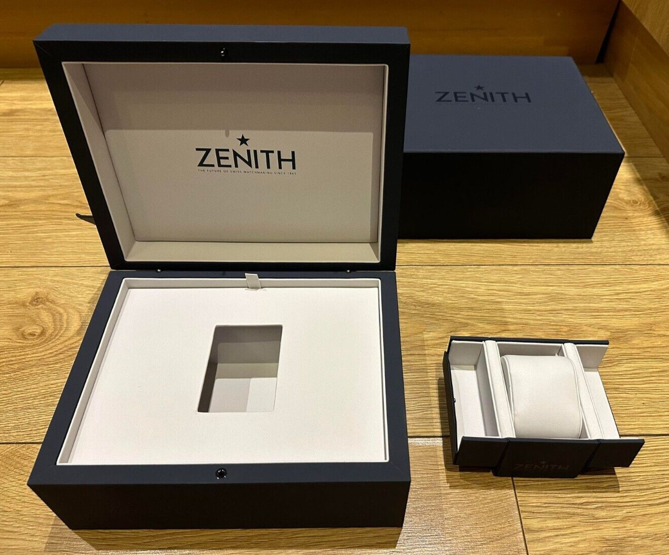Genuine Original Current Zenith Watch Presentation Box Travel Case Complete Set