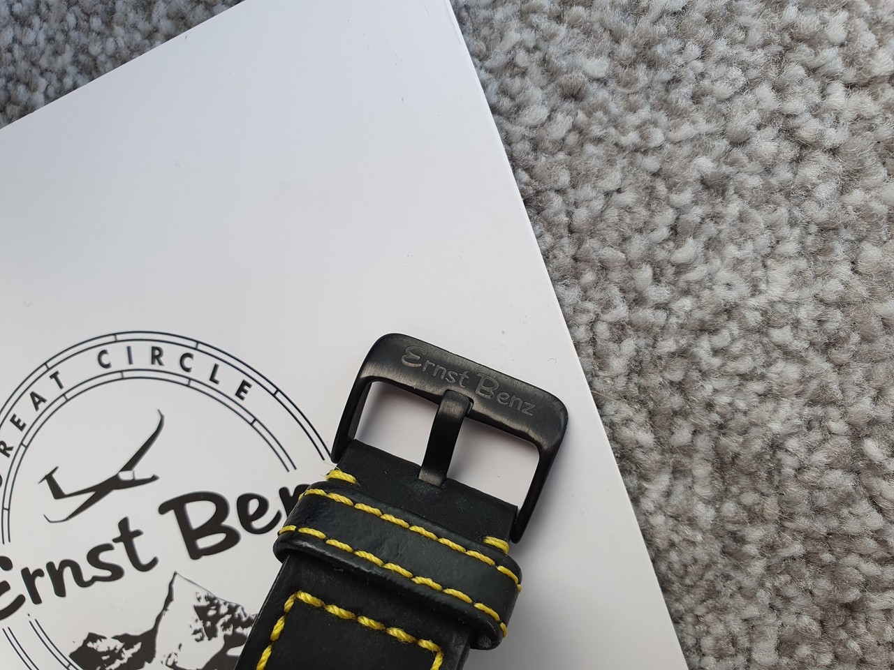 RARE Ernst Benz Chronoscope DLC yellow dial 47mm automatic chrono MINT RRP £5500