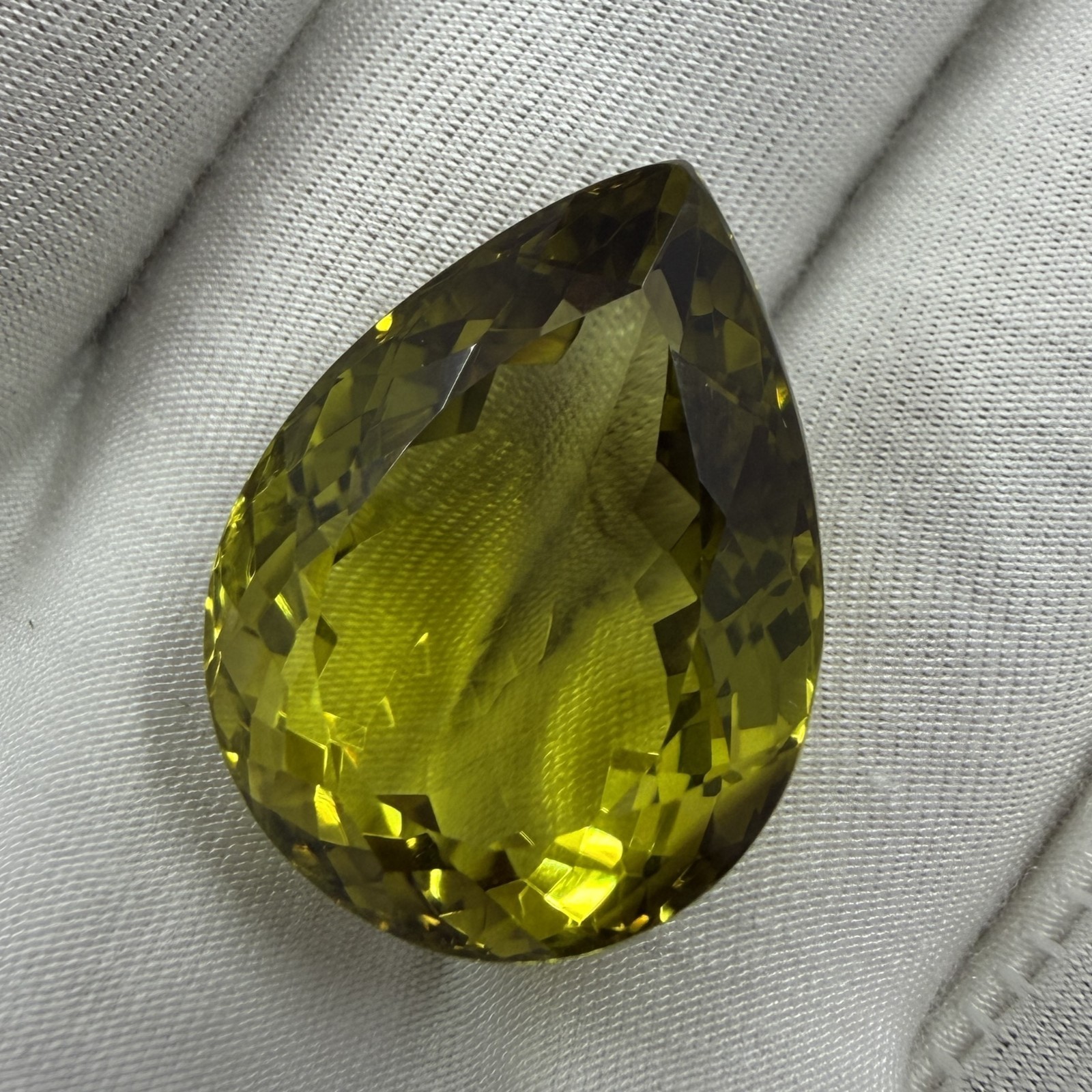 Natural Bio – Lemon Quartz Pear Cut Gemstone