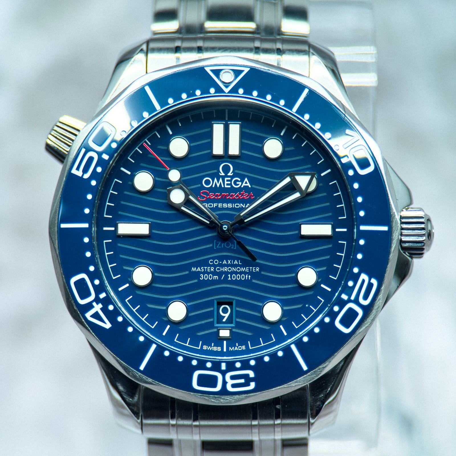 OMEGA Seamaster 300M SMP300m Blue Wave Dial 210.30.42.20.03.001 Box & Papers