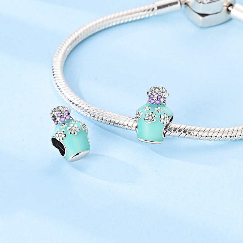 Optional Original 925 Sterling Silver Flowers Charms AAA CZ For Women Bracelets